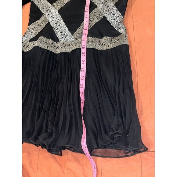 Liancarlo Vintage Sheer Black Long Sleeve  Mini Dress Women's size 6 - Picture 7 of 10